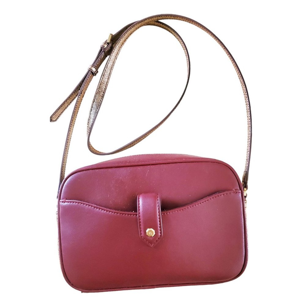 G.I.L.I. Crossbody Handbag Awesome Burgundy Gold!